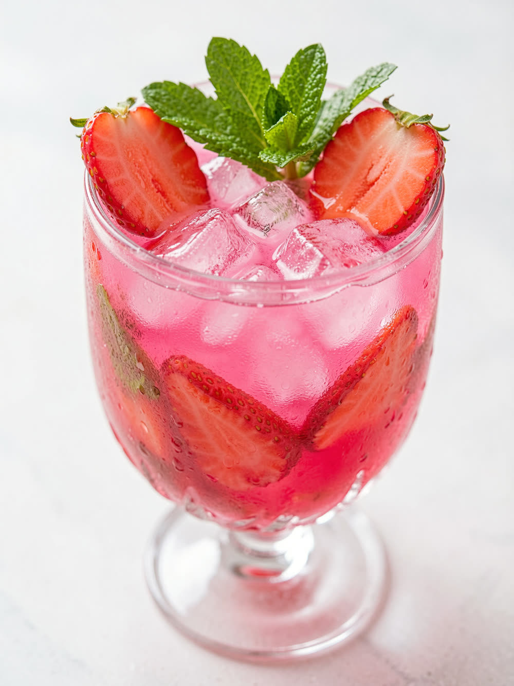 Refresco de Morango com Hortelã